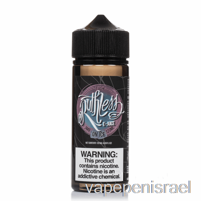 חד פעמי Vape Israel שופע על הקרח - אדים חסרי רחמים - 120 מ"ל 0 מ"ג